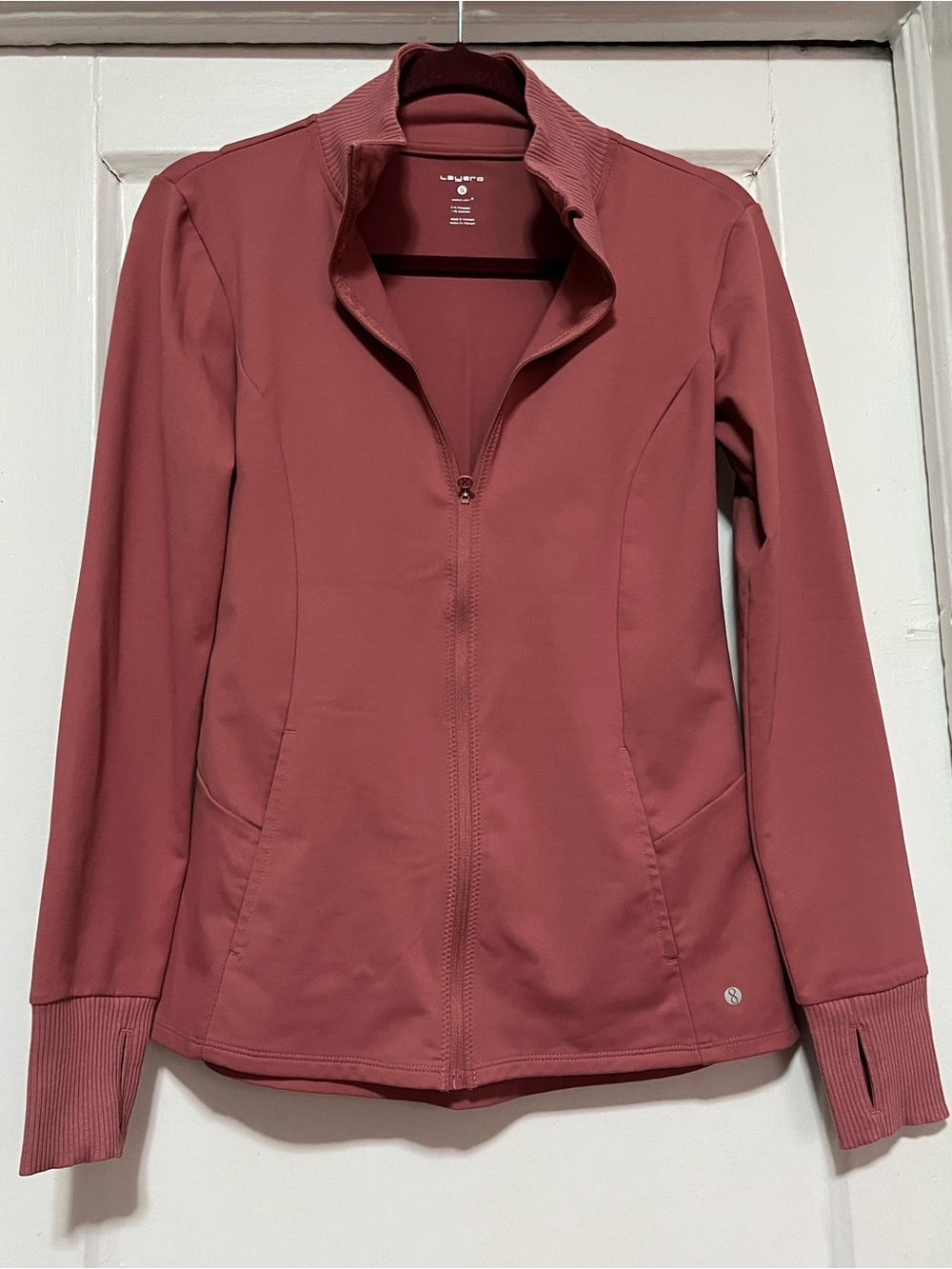 Layers Athletica Dusty Rose Zip-Up Utility Jacket